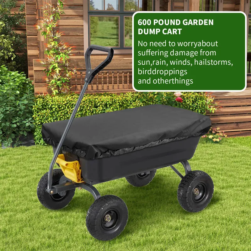

Garden Cart Cover Foldable Camping Trolley Rain Dust Cover Heavy Duty 210D Oxford Cloth Outdoor Camping Cart Protective Cover