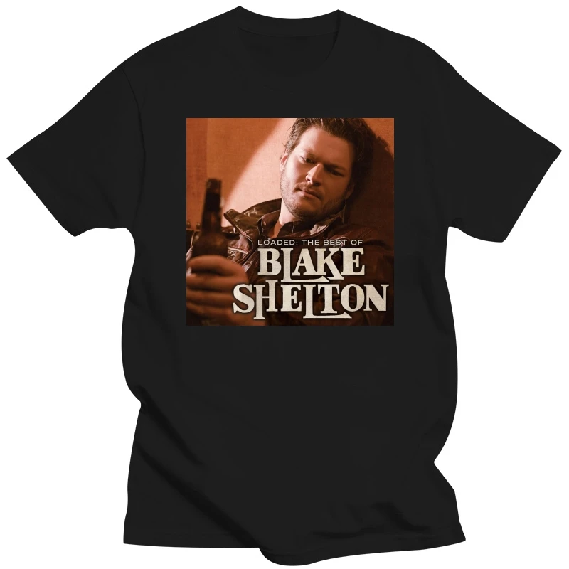 Men's Blake Shelton Loaded The Best of Blake Shelton Cotton T Shirts Black