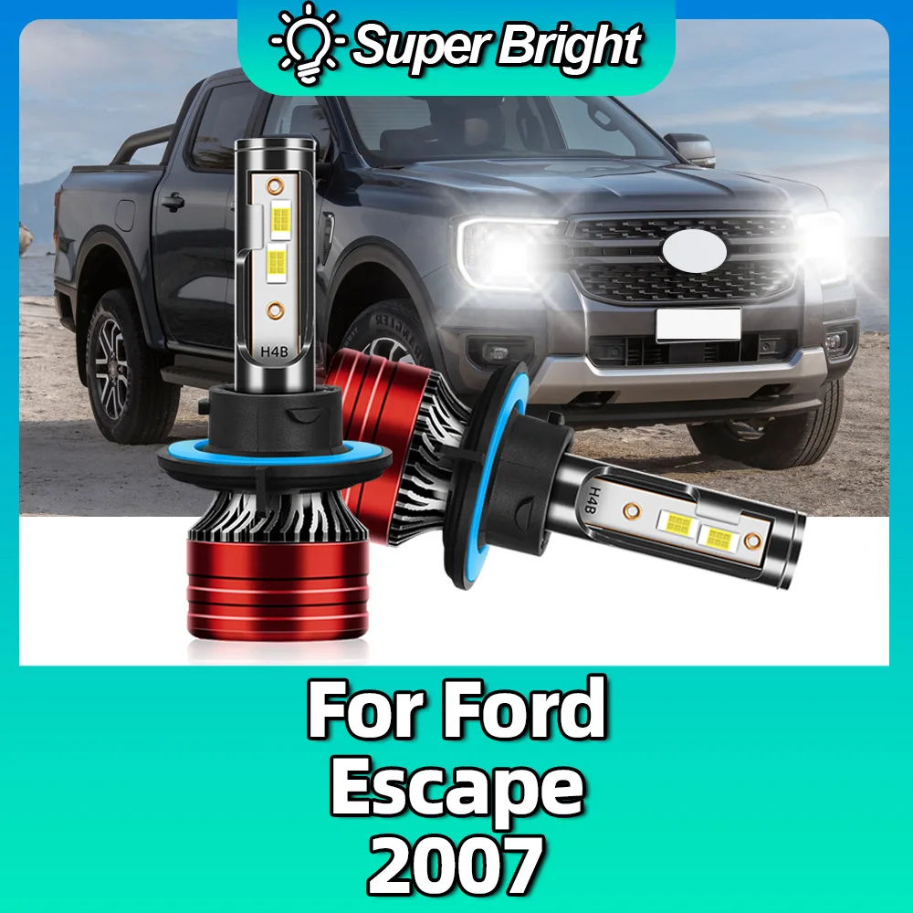 120W Super Bright Led Lights 20000LM 6500K White Auto Lamps Turbo Car Headlights Plug-N-Play Headlamp Bulbs For Ford Escape 2007