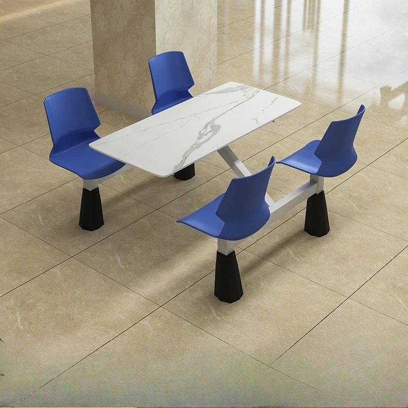 Canteen dining table and chair combination, enterprise unit, canteen, fast food restaurant, factory employees, four-seater