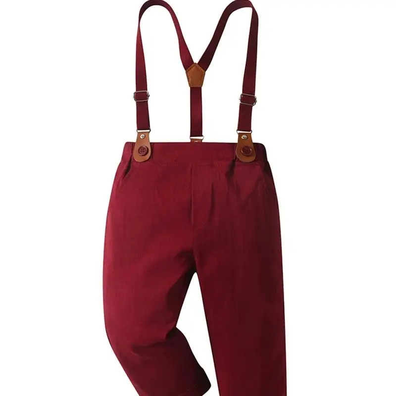 Baby Jongens Kids Kerstman Kerstman Pak Strikje Shirt Met Broek Voor Kinderen Formele Ceremonie Party Prestaties Kerst Kostuum