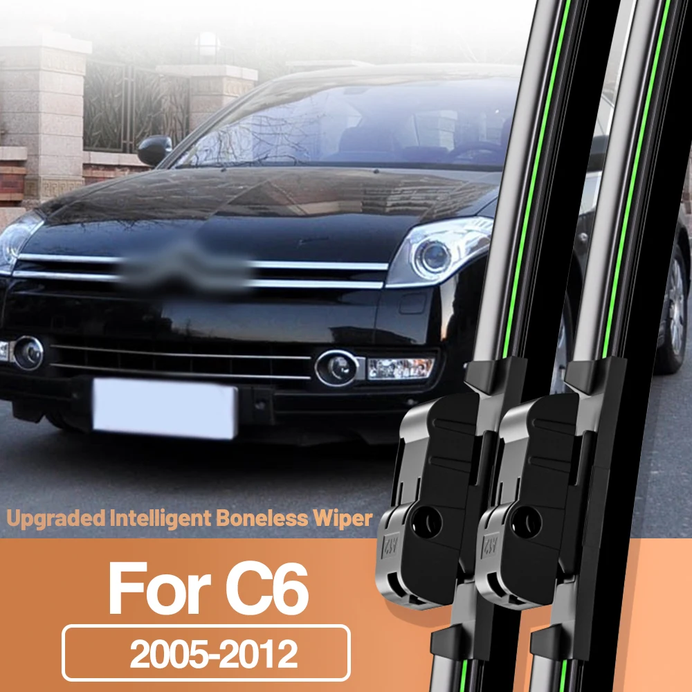 

2pcs For Citroen C6 2005-2012 Front Windshield Wiper Blades Windscreen Window Accessories 2006 2007 2008 2009 2010 2011