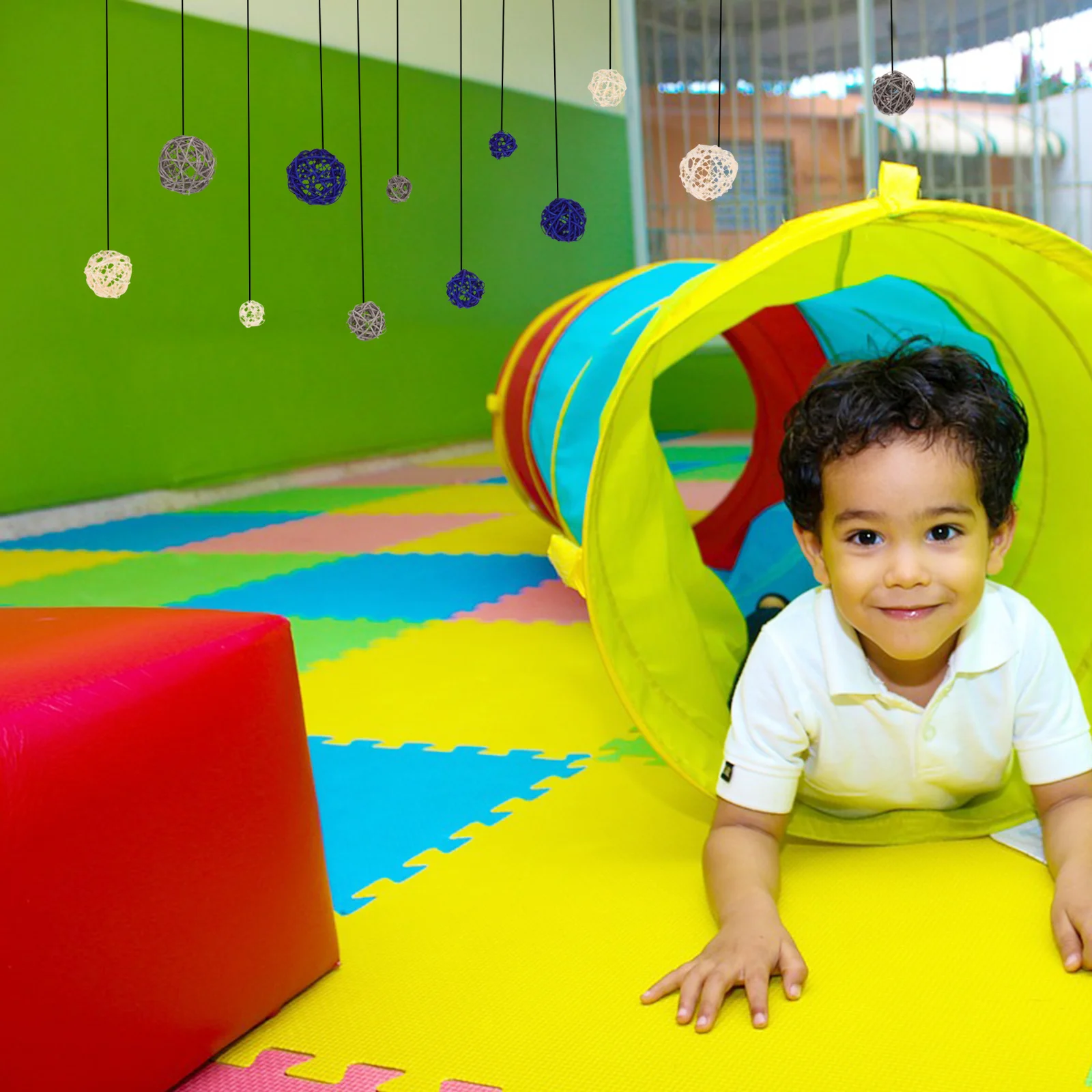 

42Pcs Rattan Ball Crafts DIY Decorative Hanging Pendant for Home Bedroom Bathroom Garden Aromatherapy Accessories Creative