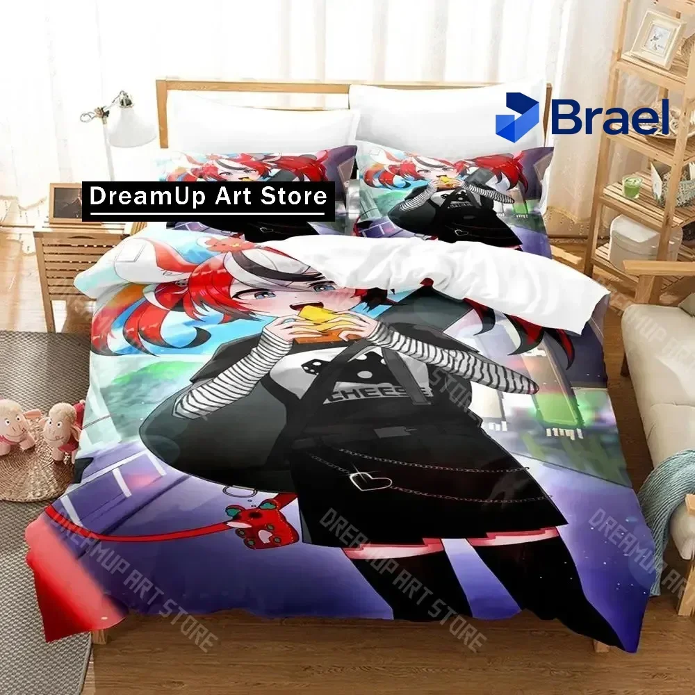Exquisite 3D Print Hakos Baelz Bedding Set Single Twin Full Queen King Size Bed Set Aldult Kid Bedroom Duvetcover Sets