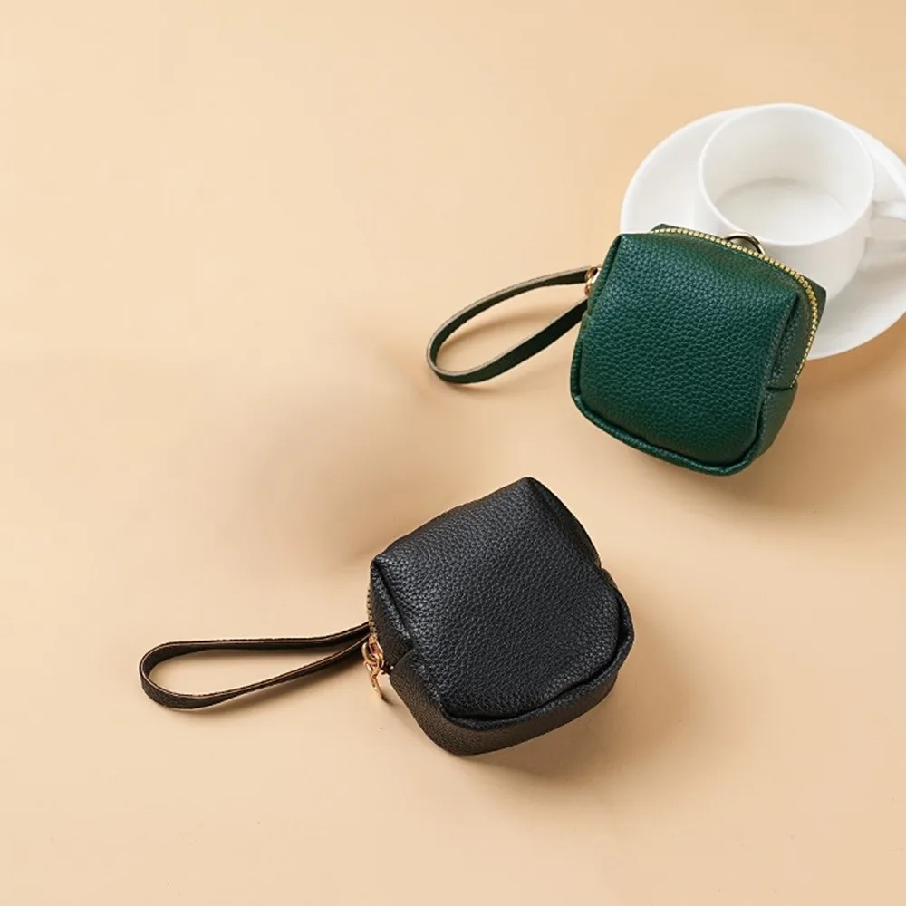 Modna, miękka skórzana torba na klucze samochodowe Luksusowa, elegancka mała portmonetka Wielofunkcyjny organizer na szminkę Mini torba do przechowywania w domu