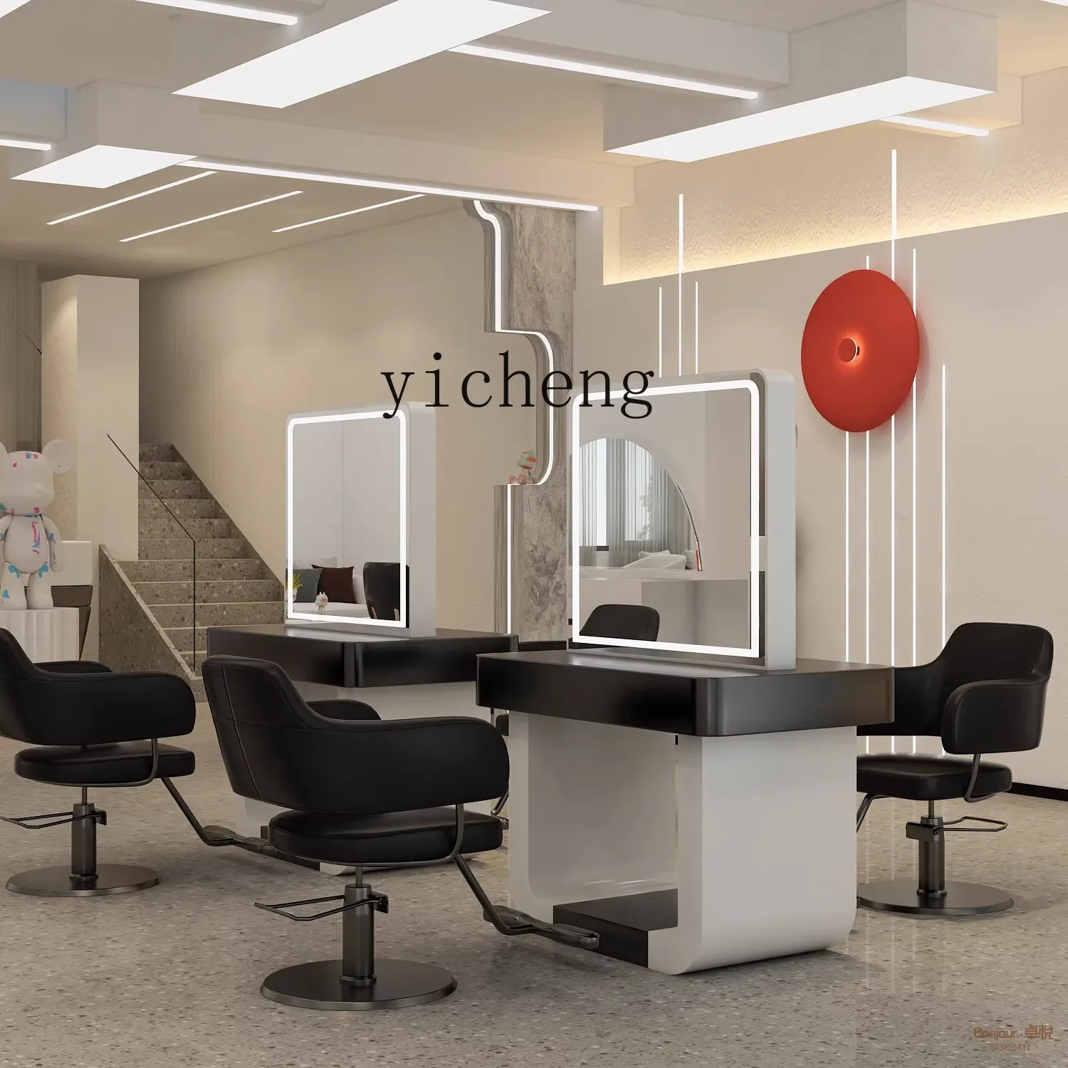 hair salon special barber mirror table single-sided double-sided perm and dye mirror