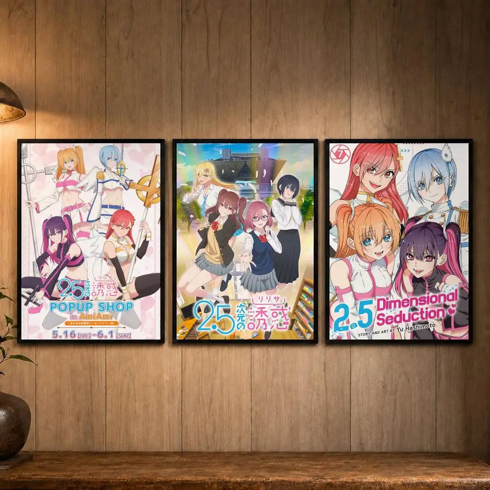 Durable Anime 2-2.5 Dimensional SeductionS Poster Self-adhesive Art Poster Decoracion Painting Wall Art White Kraft Paper