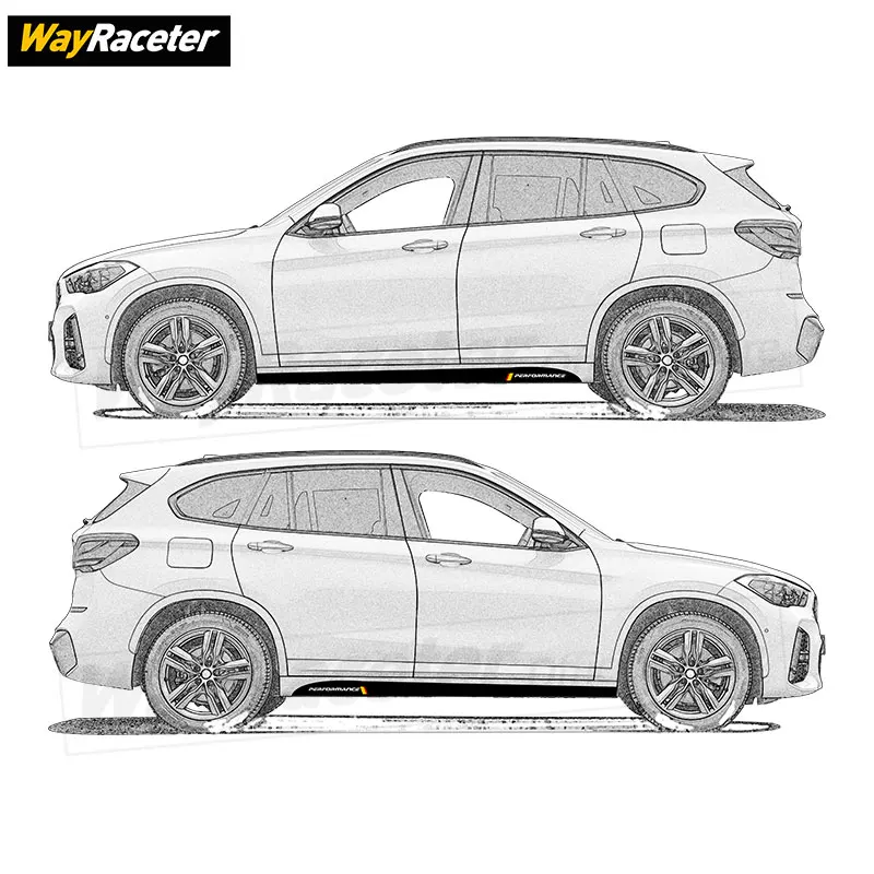 CCR Technology 5D Carbon Fiber Side Skirt Sticker – For BMW X5 F15 2014-2018 – Gloss Black