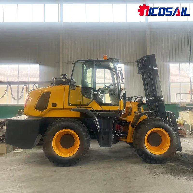 

2.5/3.5 Ton 4WD/2WD Rough Terrain Forklift Doosan Engine, Euro V, 6m Triplex Mast, Cabin, AC & Suspension Seat Optional