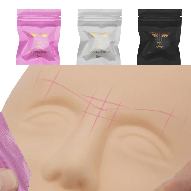 

Microblading 10 м предварительно нанесенные чернила для позиционирования строки, маркер для бровей, нить для перманентного макияжа, инструмент для окрашивания татуировок