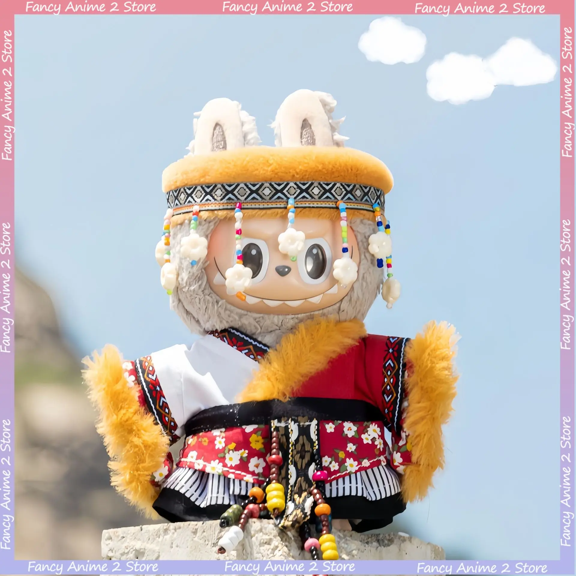 

Для 15/17 см V1 V2 V3 аксессуары для кукол Labubu The Zang национальность тибетская одежда костюм дорожный стиль кукла Labubu наряд