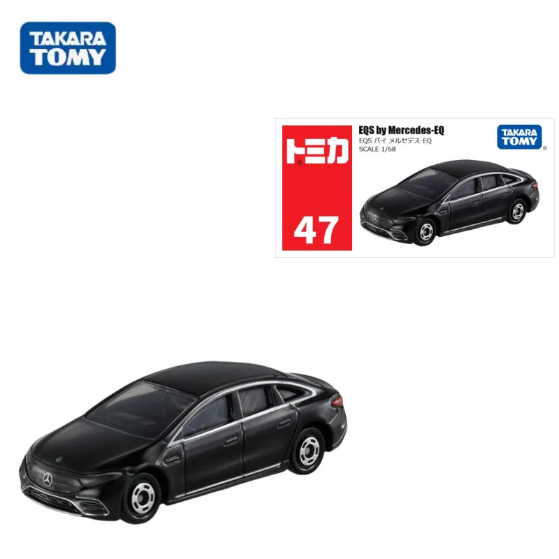 

TAKARA TOMY diecast alloy car model red and white box No. 47 Mercedes-Benz EQS Coupe, children's collection toys, gifts for boys