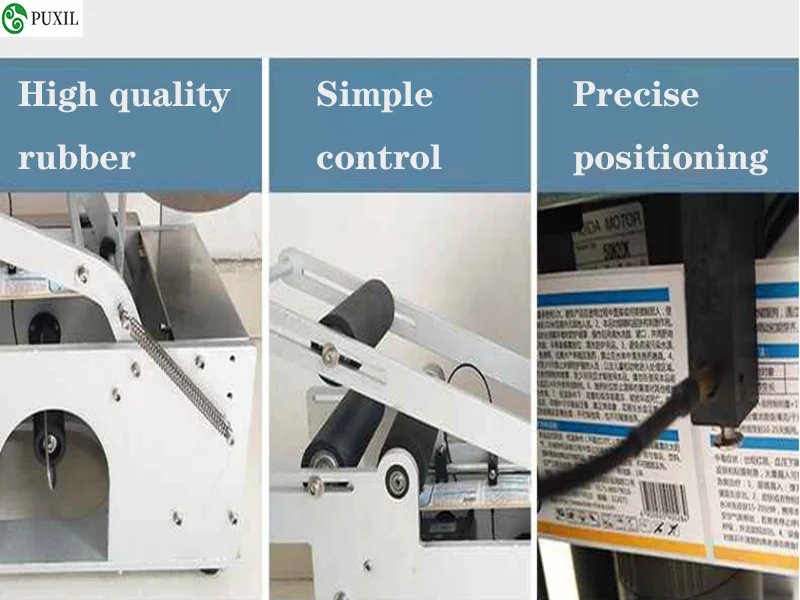 Semi automatic self-adhesive round bottle labeling machine, fully handheld small manual labeling machine