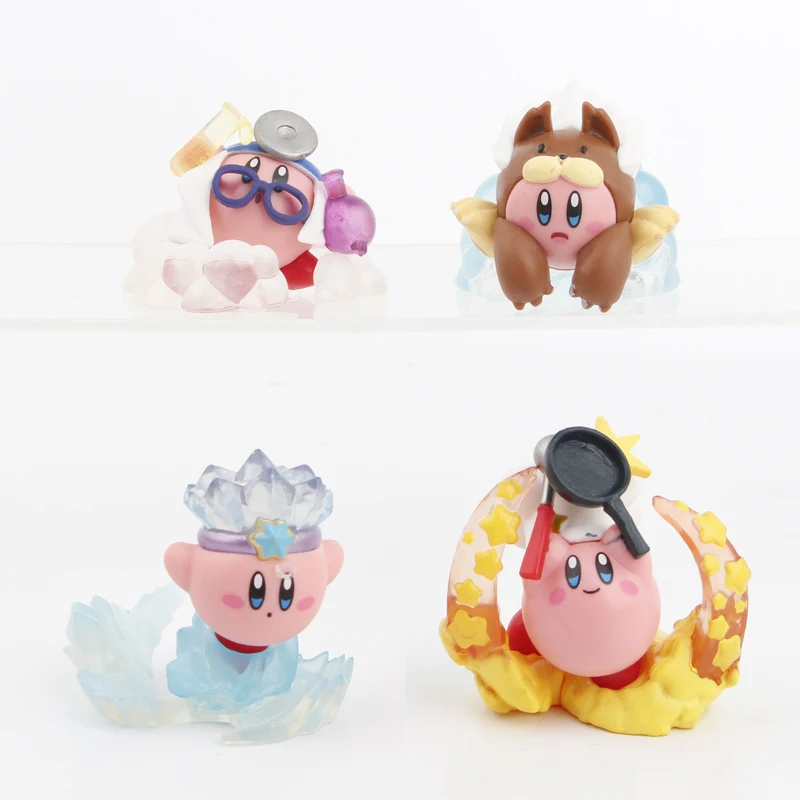 4pcs/set Kirby Cake Decoration Food Vinyl Doll Figure Toys