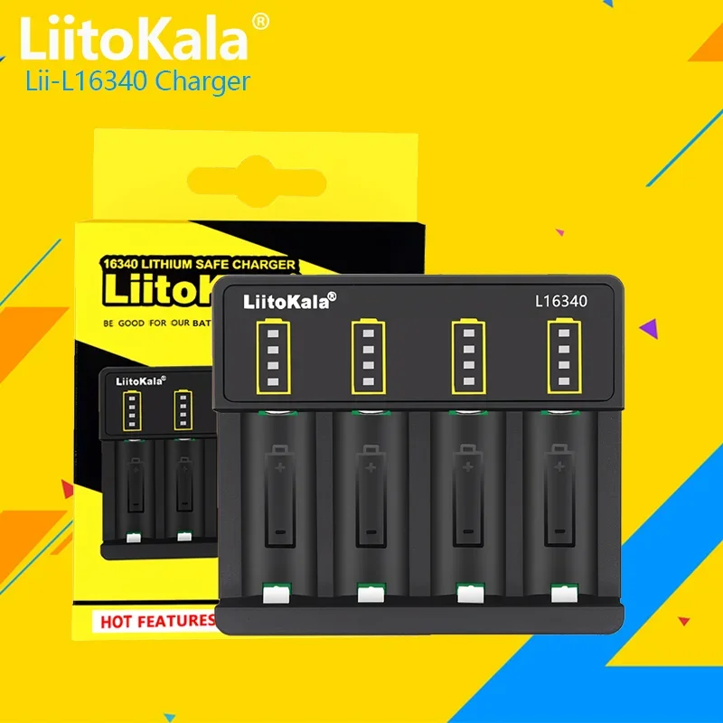 LiitoKala Lii-16A CR123A RCR123 16340 Akumulator 700 mAh 3,7 V Akumulatory litowo-jonowe z inteligentną ładowarką