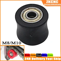 Motocykl 8mm 10mm Łańcuch napędowy Rolka Koło pasowe Suwak Napinacz Koło Prowadnica Do Street Bike Enduro Motocross ATV CRF CR XR