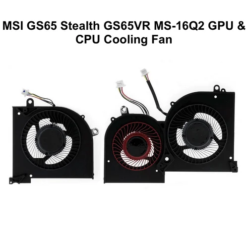 Ventiladores de refrigeración GPU para CPU de portátil MSI GS65 GS65VR Stealth 8SE 8SF MS-16Q2 MS-16Q1 16Q3 ventilador enfriador de portátil 16Q2-CPU BS5005HS-U3I