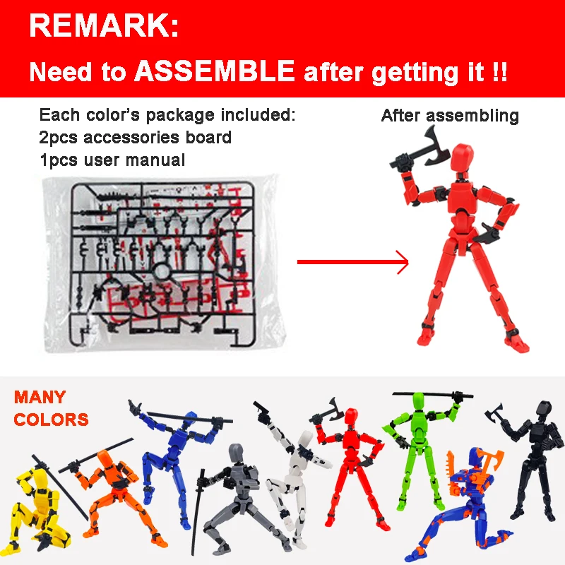 13 アクションフィギュアおもちゃ子供全身可動ロボット多関節可動ロボット 3D プリントマネキンダミー親子ゲーム
