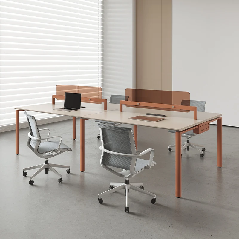 Office desk and chair combination simple modern office desk screen station card seat