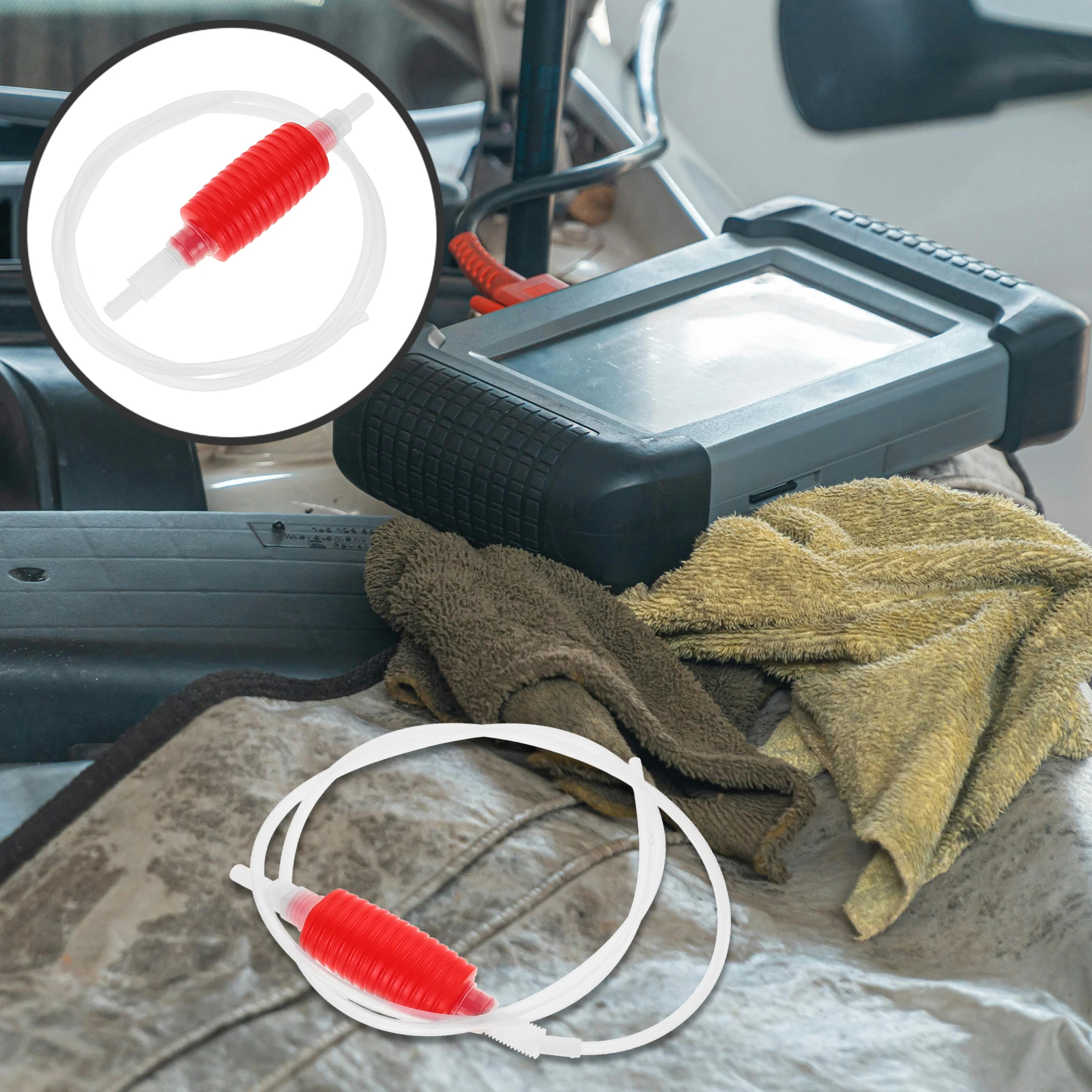 

Manual Car Fuel Transfer Pump Durable Siphon Hose for Oil Water Fish Tank Outdoor Emergency Tool Fuel Transfer Pump