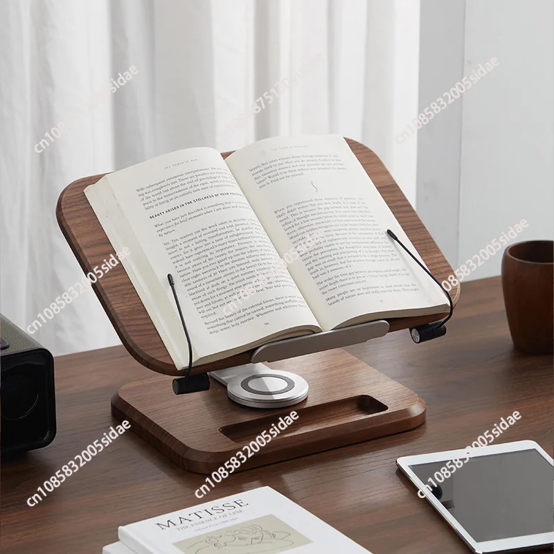 Solid Wood Multifunctional Reading Stand for Children Reading, Wooden Adult Reading Computer Stand for Readers
