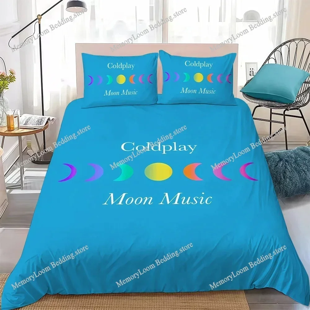 

Rock Band C-Coldplay Moon Music Duvet Cover Set Home Style Bedding Soft Laundry Cotton Bed Student Dormitory Gift Home Textile02