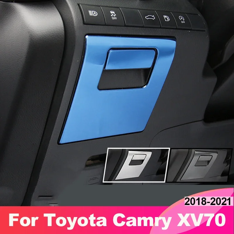 Car Main Driving Storage Box Handle Cover Trim Sticker For Toyota Camry 70 XV70 2018 2019 2020 2021 2022 2023 Accessories