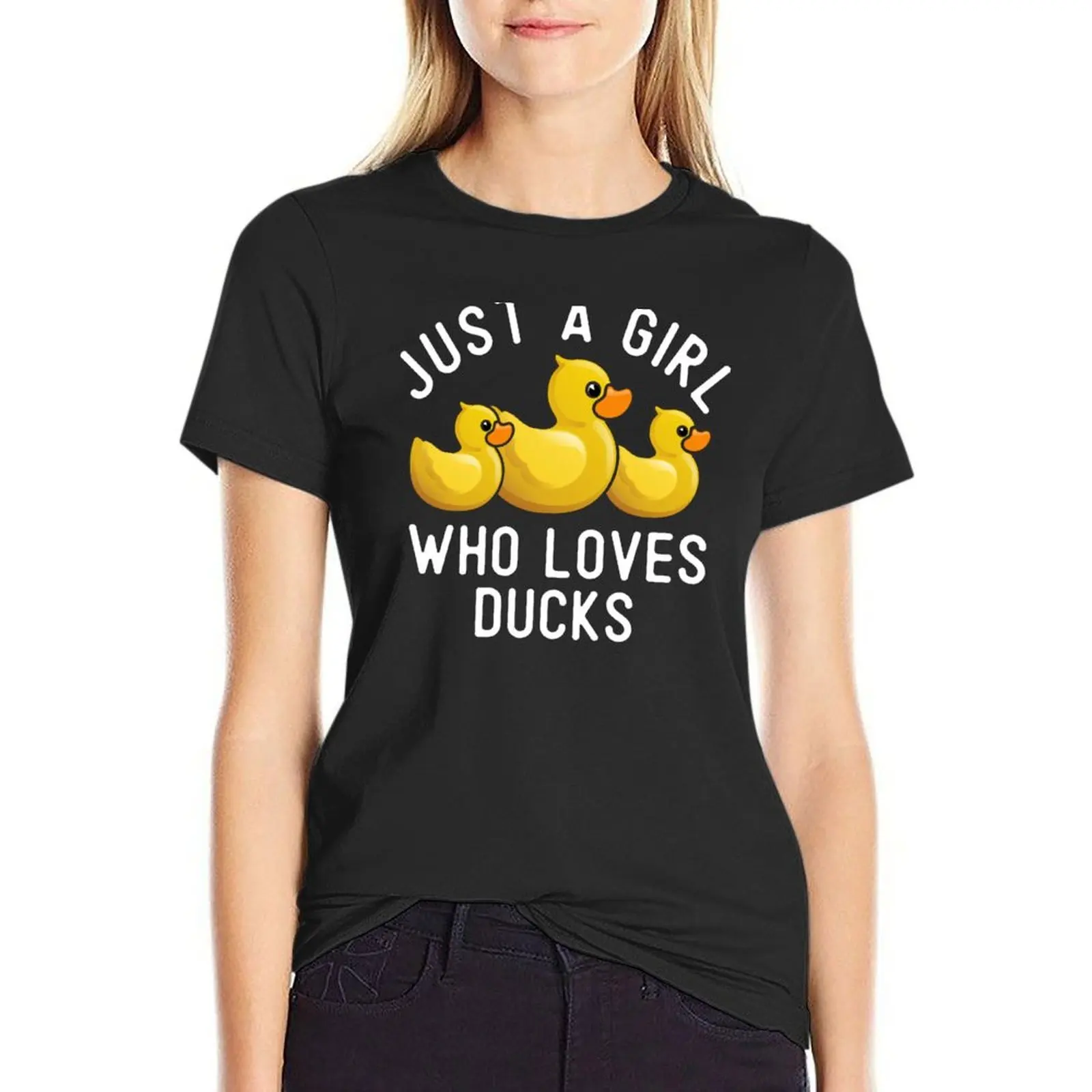 

Duck Lover Just A Girl Who Loves Ducks Cute Duck Gifts for Women Girls T-Shirt kawaii clothes designer clothes Women luxury