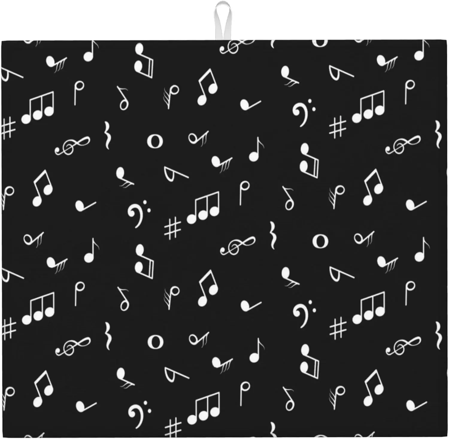 

Music Notes Dish Mat Drying Kitchen Mat Microfiber Absorbent Fast Dry kitchen accessories