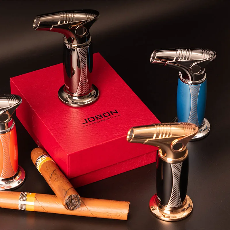 

NEW Multifunctional Inflatable Windproof Metal Lighter Blue Flame Direct Charge Cigar Lighter Spray Gun Gifts for Men