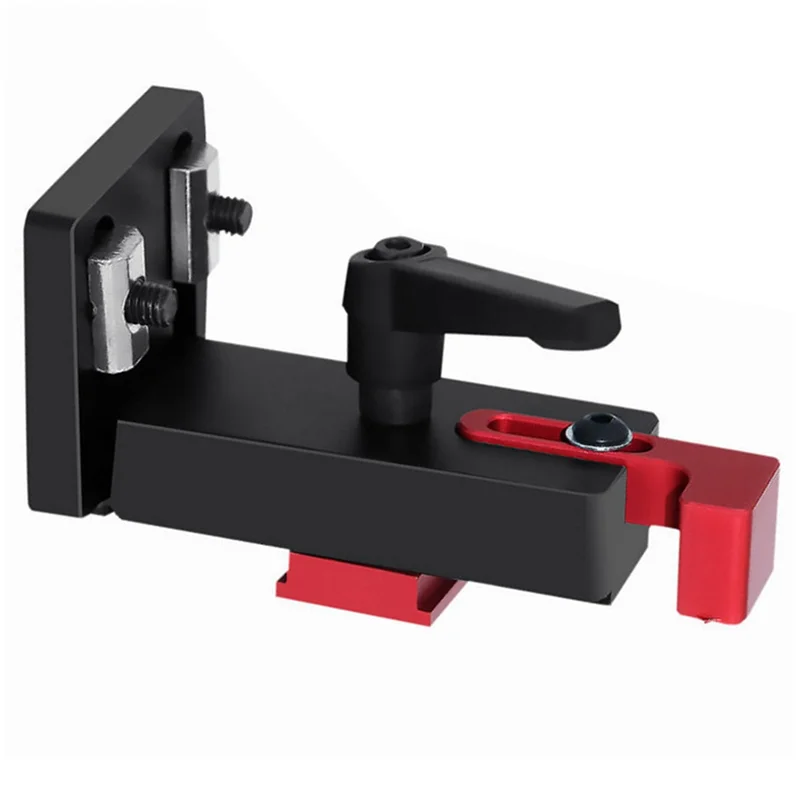 BHBD-T-Track 45 Fence Connector Woodworking Tool Track Sliding Miter Stop Aluminium Chute Connector Gauge Rail Retainer