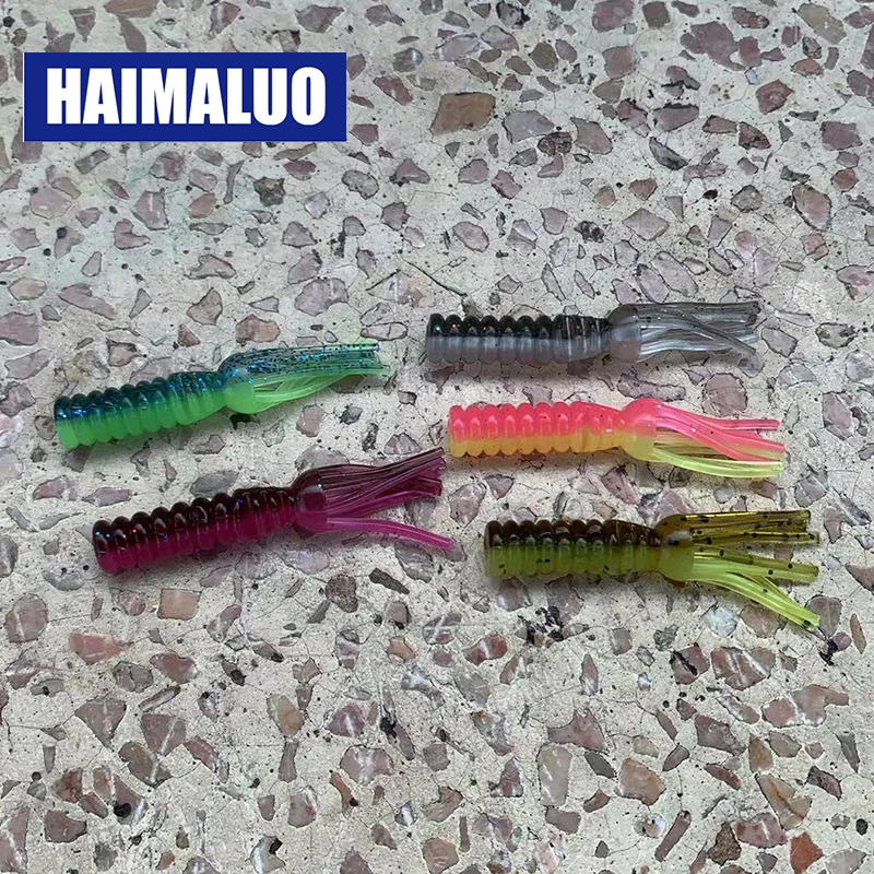 HAIMALUO Caitou Squid Esche morbide Squidi Maschere Richiamo di pesca Easy Shiner Shad Bait nero bass zander esche finte
