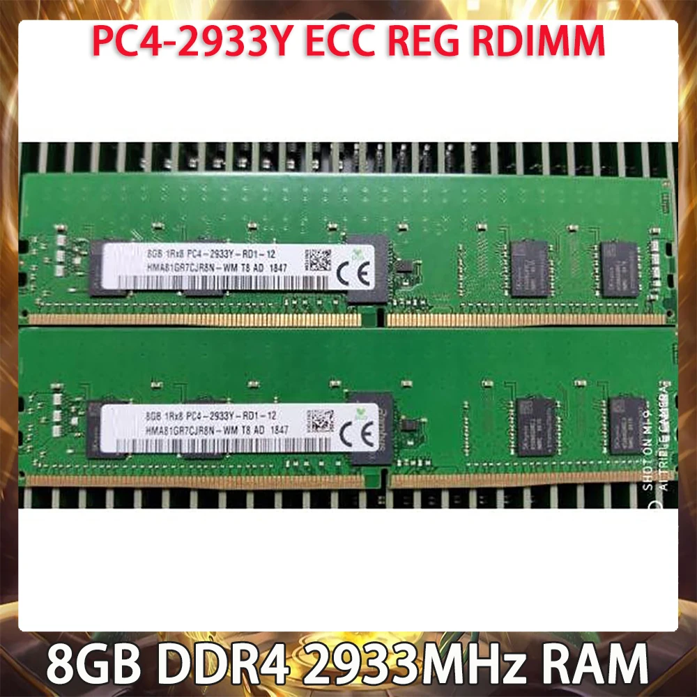 

1 Pcs RAM 8GB DDR4 2933MHz ECC REG RDIMM PC4-2933Y For SK Hynix Server Memory