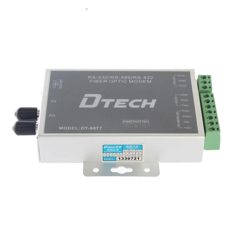 DTECH Industrial Grade High Speed RS232/RS485/RS422 3 in 1 Fiber Modem