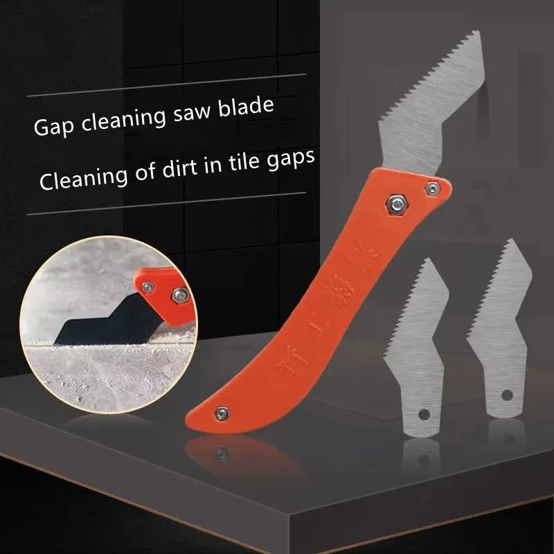 New Serrated Seam Cleaner Tungsten Steel Hook Knife Professional Ceramic Tile Gap Grout Remover for Old Mortar Hard Cement Caulk