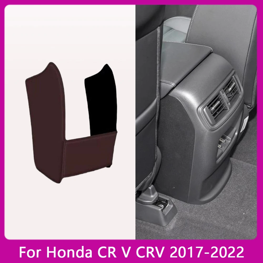 For Honda CR V CRV CR-V 2017 2018 2019 2020 2021 2022 Car Armrest Mat Anti Kick Pad Microfiber Leather Protection Cover