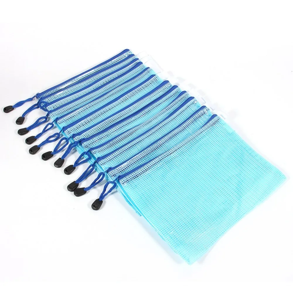 

12Pcs Multi-purpose A5 Size Plastic Bags Zippered 24*18cm Document Folder Waterproof Transparent Zipper Bags Organization