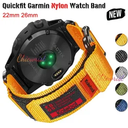 Compatible With Quickfit For Garmin Watch Band Nylon 22 26mm Sports Wrist Strap For Fenix 6 7 5/Forerunner/EPIX/Instinct /Tactix