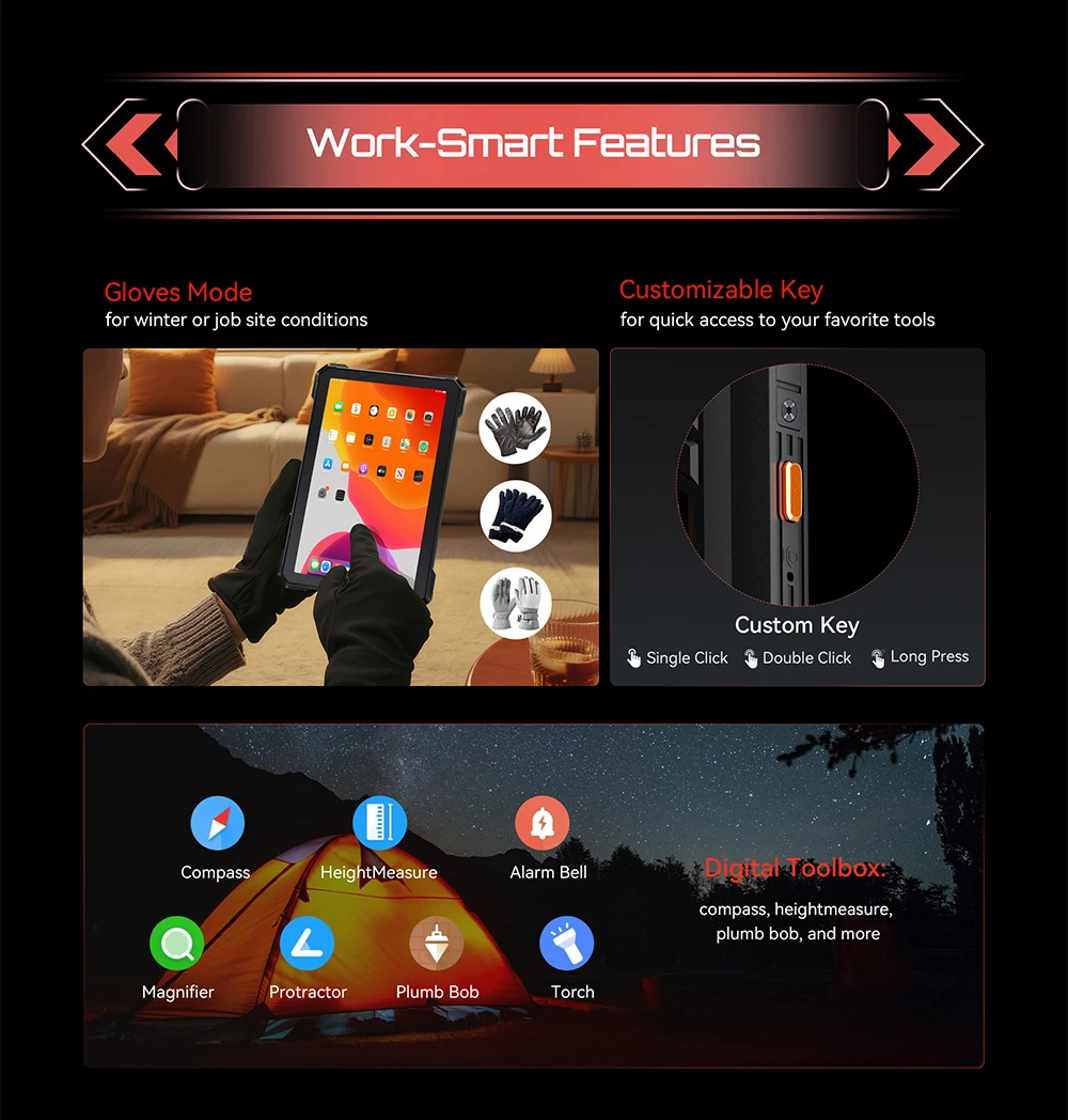 [Ship From UK]Cubot TAB KingKong S 10.1 Inch 90Hz Display Android 15 Tablet 15300mAh 16GB(6+10) 256GB Camping Light 48MP Pad