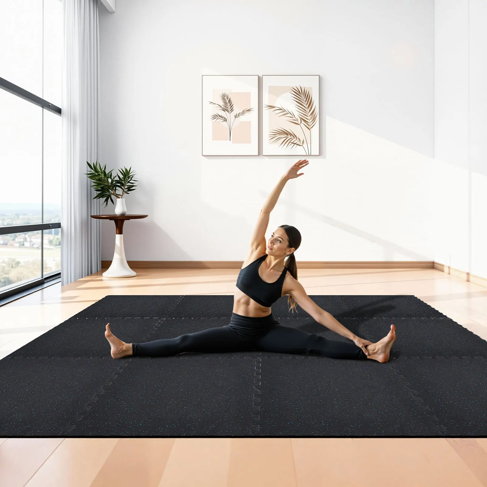 

Коврик-пазл для фитнеса, 24 шт., 61 x 61 x 1 см, набор ковриков из высокоплотного пенополиуретана EVA, соединяющиеся резиновые маты