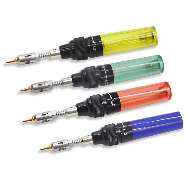 8ml 3 In 1 Portable Soldering Iron Kit 1300 Celsius Welding Pen Burner Blow Torch Gas Soldering Iron Cordless Butane Tip DIY