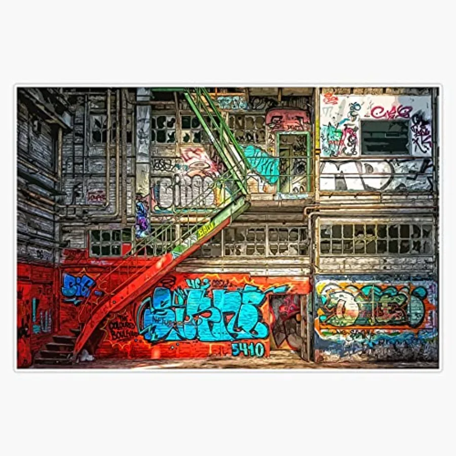NYC Lost Street Art Graffiti Vinyl Waterproof Sticker Decal for Car Laptop Wall Window Bumper 5 Black and Grey
