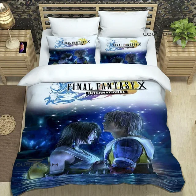 Game FINAL FANTASY Print Bedding Sets exquisite bed supplies set duvet cover bed comforter set bedding set luxury birthday gift