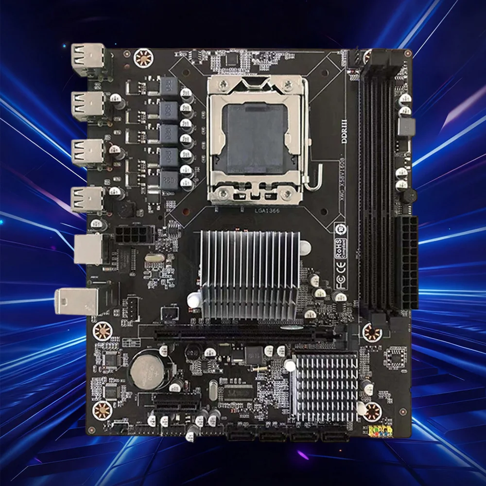

X58 Motherboard Five-Phase Power Supply 190MM*240MM USB2.0*4 Sata2.0*4 Gigabit Network Card PC Computer Motherboard For Office