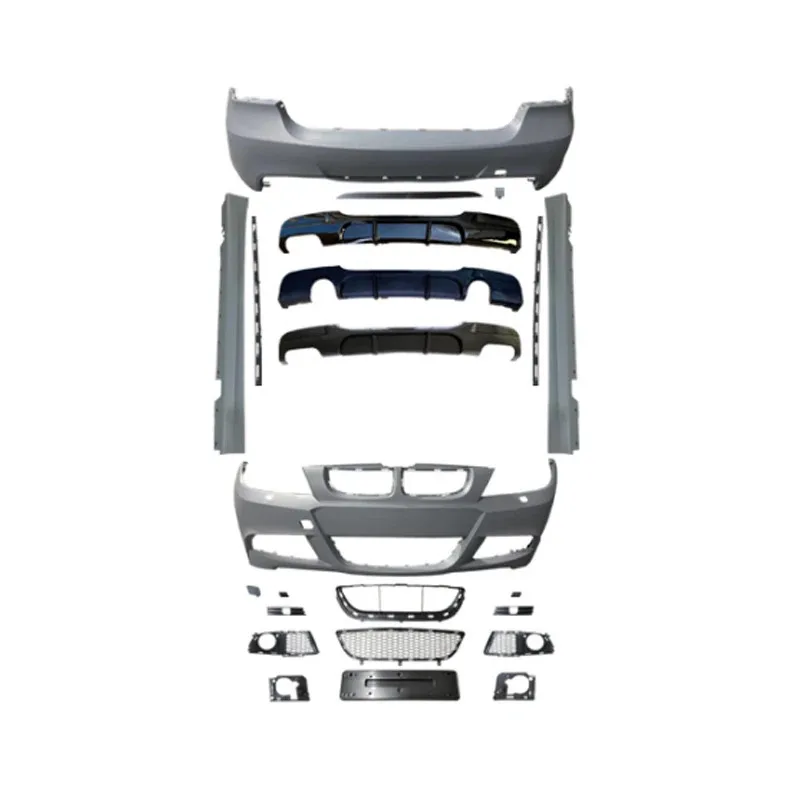 

For 3 Series E90 05-08 Mt Style Body Kit Upgrade Automotive Exterior Parts with Front & Rear Bumper Side Skirts