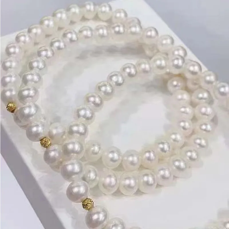 

18k gold 5-6mm Zhuji Freshwater Natural Pearl Bracelet Niche Design Pearl Bracelet Jewelry Gift Bracelet Women's Hot Sale