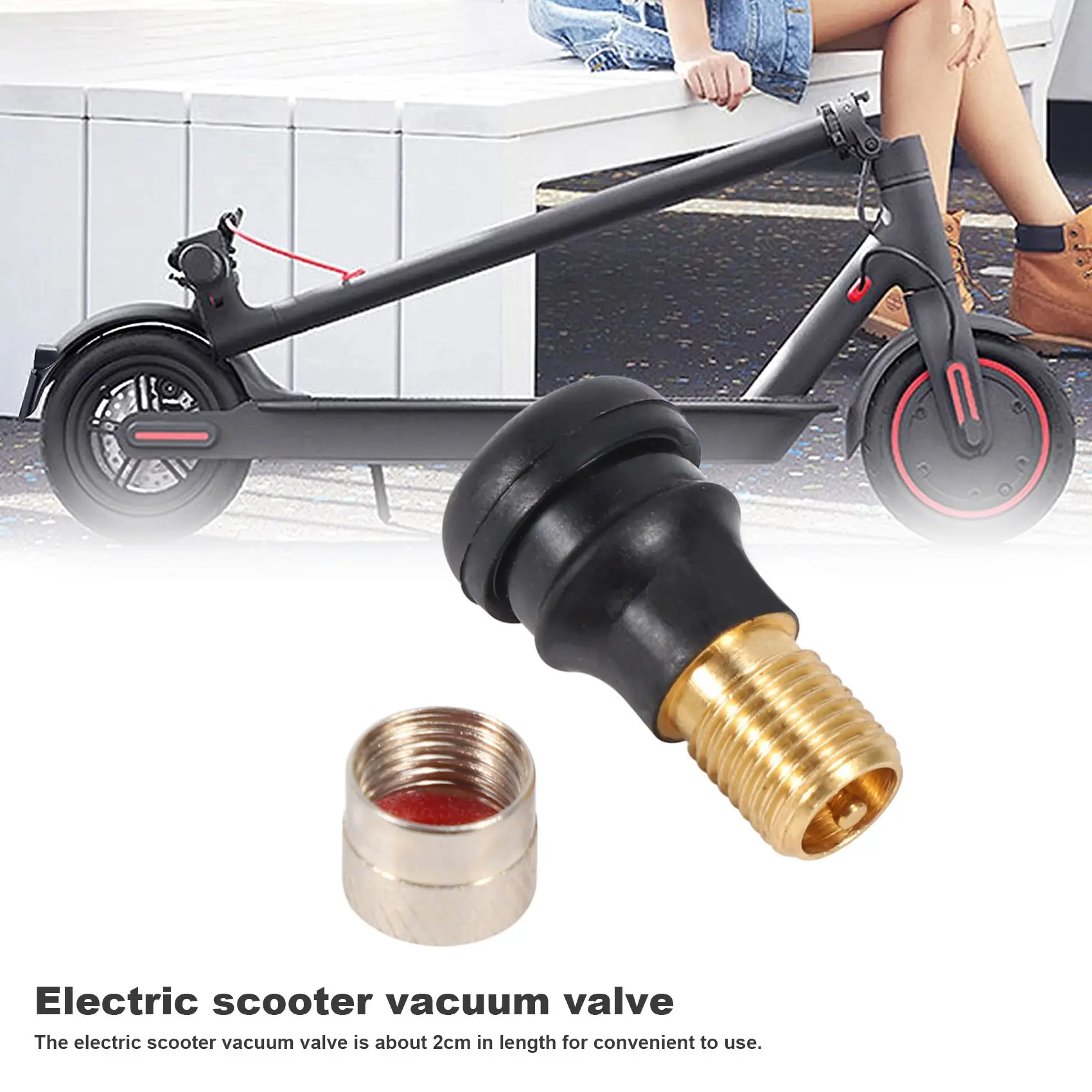 10Pcs Electric Scooter Tubeless Tire Vacuum Valve Wheel Gas Valve for Xiaomi M365 Electric Scooter Accessories