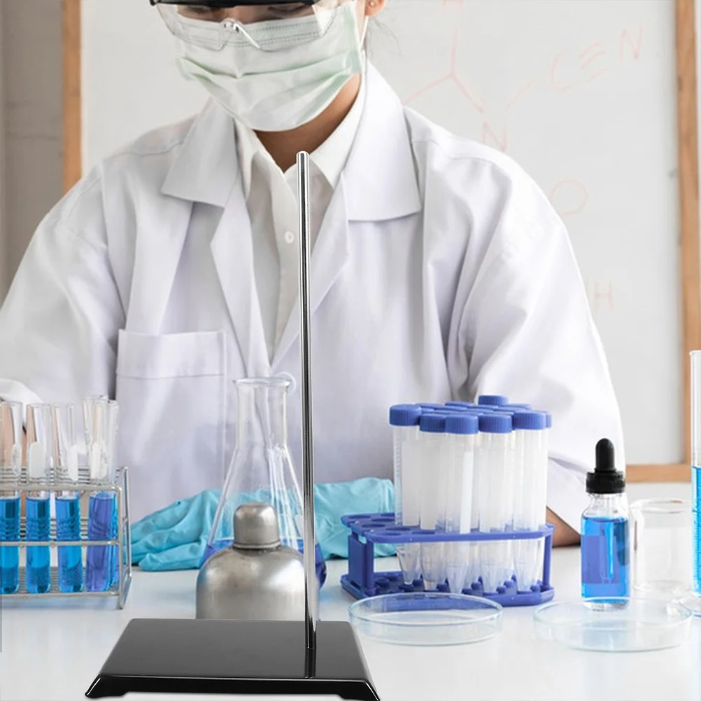 

Square Seat Iron Frame Laboratory Support Bracket for Chemistry Experiments Metal Rod Base Equipment Stands