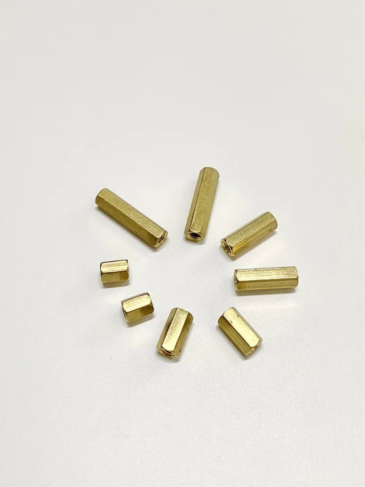 M4 Hardware Fasteners Brass Bolt PCB Board Spacing Isolation Pillar Hexagonal Copper Stud Nut
