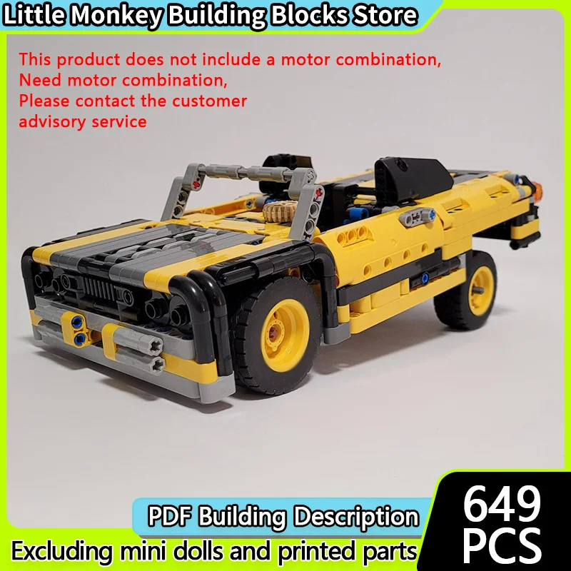 Speed Racing Car Model MOC Building Bricks American Lowrider Modified Car Modular Technology Children Holiday Gifts Assemble Toy
